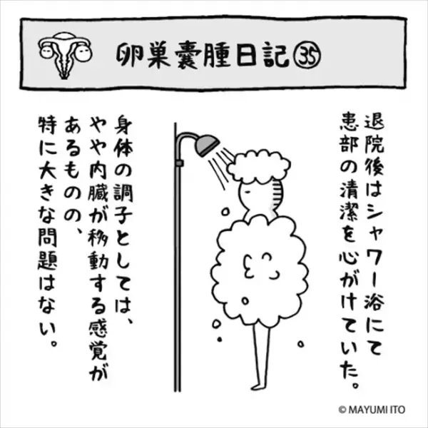 「ん？腫れてる？」経過は良好だったのに…まさかのトラブル！／卵巣嚢腫日記。#35