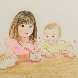 あと一歩のところで…！「お姉ちゃんと同じ」がいい赤ちゃんが可愛すぎ♡