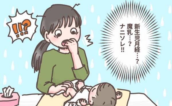 「新生児月経」と「魔乳」のイメージ