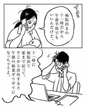この夫ヤバイ！退院日「会社を休めない理由」に絶望して震える…！ #ママ戦記３