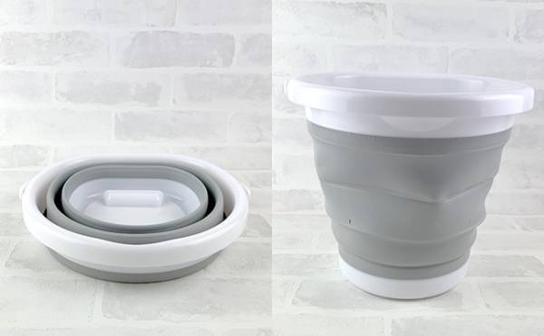 【100均】「これは便利」とSNSで話題！購入者続出の折りたためるラバーバケット活用法