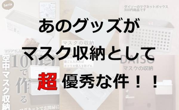 【100均】もうマスクは忘れない！ 意外なグッズがマスク収納として超優秀！