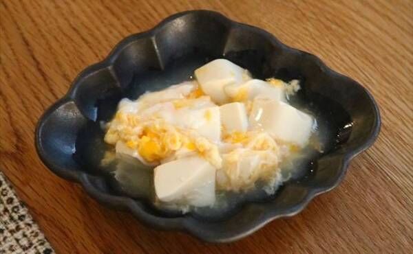 【離乳食初期】だし豆腐の卵とじ
