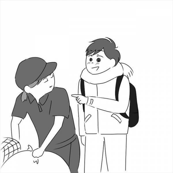 「ヤバイ！汗臭いかも！？」彼に、着替えるから待っとれ！と慌てて告げ… #さく坊馴れ初め 47