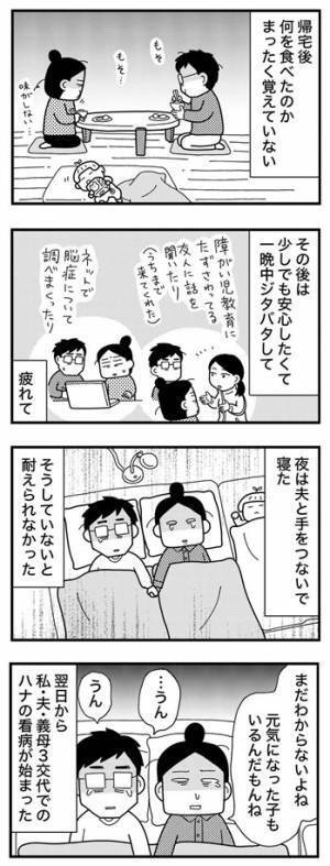 「数日前まで元気だったのに…」風邪症状からのまさかの病名に夫婦で出した結論は…【娘が脳症になったとき #8】
