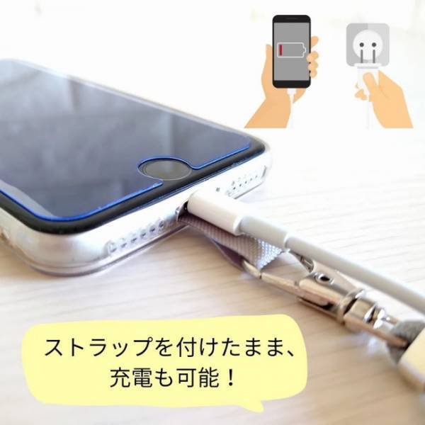 【100均】1つ持っておくと超便利！お気に入りのスマホケースが100円で肩かけストラップ付きに！