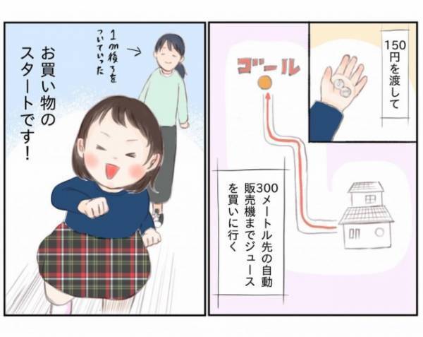＜娘と過ごす日々＞小銭を握りしめ道中会う人に宣言しまくる娘。初めてのお買い物の結末は？