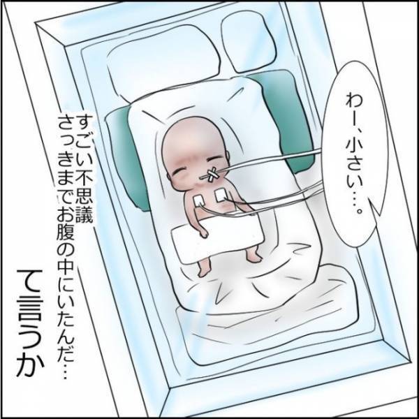 ＜小さめ赤ちゃん＞「本当に産まれたんだ…」戸惑っていると産声が聞こえてきて、私は思わず…