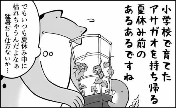 夏休みの親子に課せられたまさかのミッション！！なんともハイプレッシャーな朝顔観察の結末は…？
