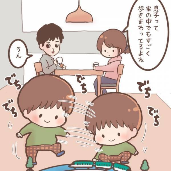 家の中でもすごく歩きまわる3歳の息子。試しに歩数計を付けてみることに。すると驚愕の結果が…！