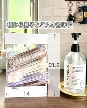 【ダイソー】「試してみる価値 大！」材料はたった３つだけ！高見えマスク収納アイデア！