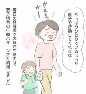 「双子育児あるある！？」いつも一緒の双子。一人ひとりと行動すると驚きの現象が！
