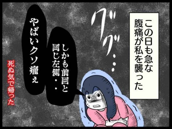 ＜謎の下腹部痛＞「ビキッ！！」なんで！！？またもや原因不明の激痛。しかも前回と同じ箇所で…