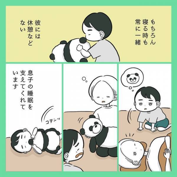 「パンダよ、ブラックな職場でごめん…」幼児の最推しぬいぐるみの稼働時間は？