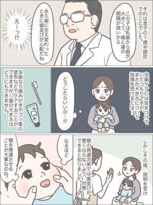 「歯並びが心配だね」歯の大きさが問題！？健診で歯科医から指摘され