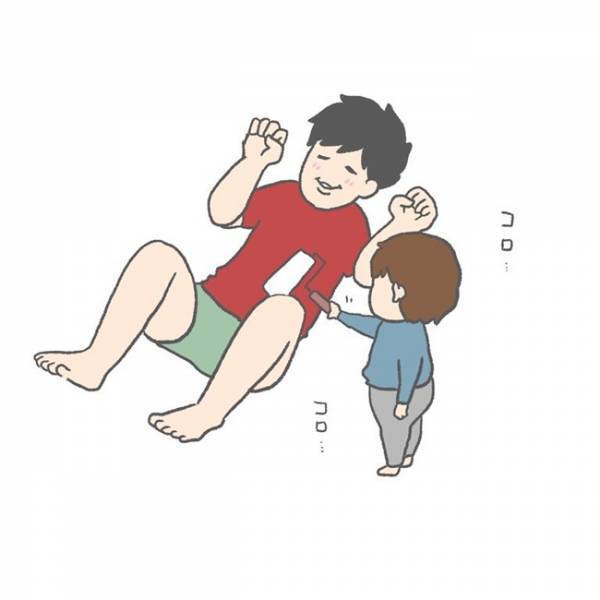 コロコロでまさかの仕打ち！？岩塩対応2歳児と構ってほしすぎるパパの姿がシュールでかわいい♡