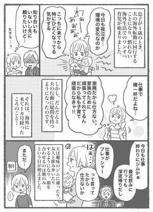 「しんど…」夫の海外転勤で孤独な育児。連日深夜まで飲み歩く夫に我慢の限界！家を飛び出した私は！？