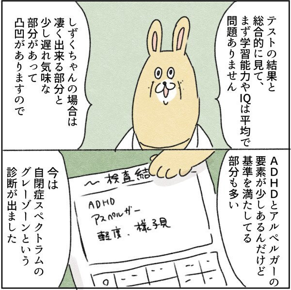 「診断が出ました」娘の発達検査に消極的な夫を連れて受診。私はショックだったが＜カサンドラで離婚＞