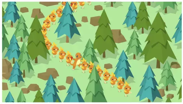 「見るだけで癒やされる！」ポケモンが大行進する動画が超かわいい！【ポケモン】