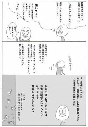 ＜筋腫が巨大化＞「臓器を全摘するなら…」ついに怒りが爆発！強烈な質問に夫の返答は？