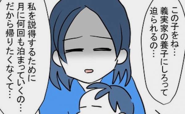 「養子にしろって…」ママ友から衝撃の告白！嫁を説得するため何度も訪れる義母＜お金をせびるママ友＞