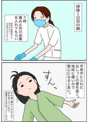 「くっそ痛い」痛み止めを使っても、術後の痛みがハンパなくて！＜7cmの卵巣＞