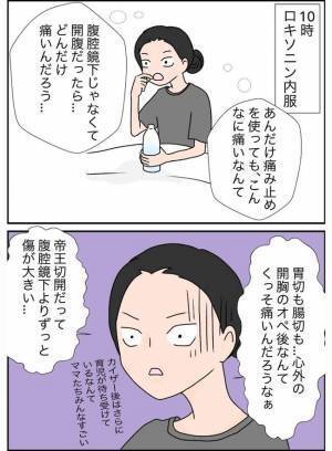 「くっそ痛い」痛み止めを使っても、術後の痛みがハンパなくて！＜7cmの卵巣＞