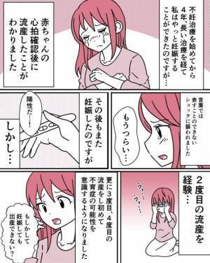 不妊治療を経て4度の流産を経験「妊娠しても出産できないの？」と思い悩みパニックに