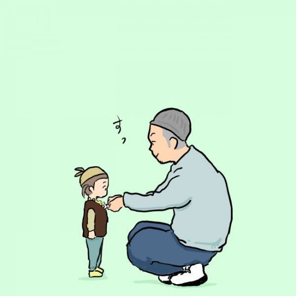 買い物中、突然立ち止まった娘。何かと思い、視線の先をパパが追ってみると…！？