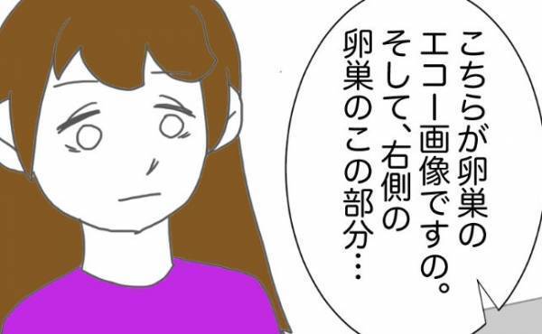 「子宮はきれい、なんですが…」異常がある！？エコー写真に写っていたのは＜半分になった卵巣＞