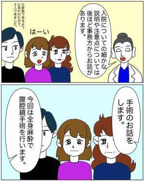 「手術の話をします」緊張の瞬間。思わず困惑してしまったこととは？＜半分になった卵巣＞