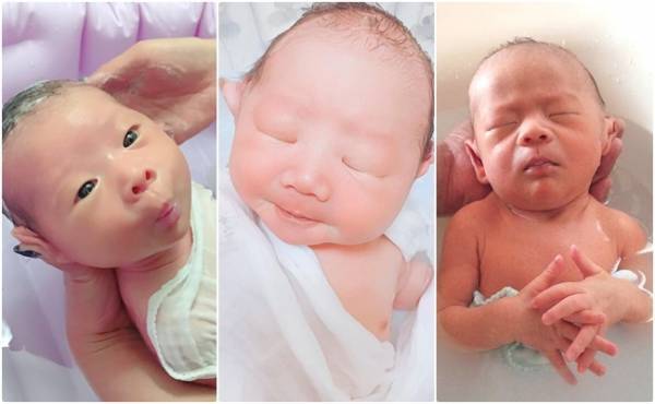 「今しか見られない！？貴重な表情」気持ち良さげな顔がたまら〜ん♡ 沐浴中の赤ちゃんの激かわ写真
