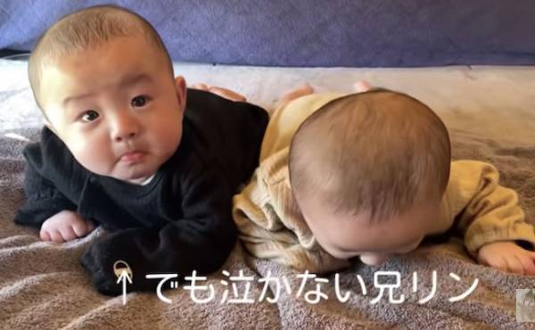 494万回再生！双子ベビーの「シンクロ行動」がかわいすぎる♡弟にゴッチンされた兄の反応は…！？