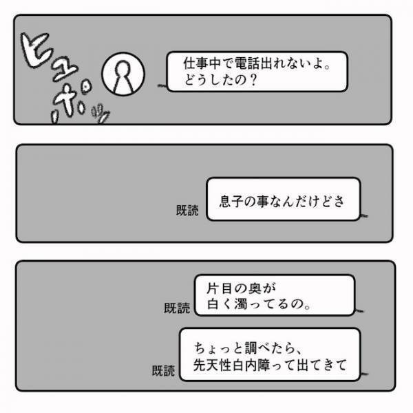 「目の奥に見えるコレ、何？」息子の目に異常が！？ママが見たものは…＜息子の目に障がい＞