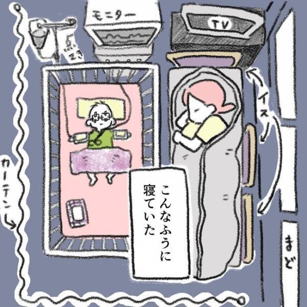 「ごめん…」付き添い入院で１番キツいのは夜。理由はまさかの…＜息子の目に障がい＞