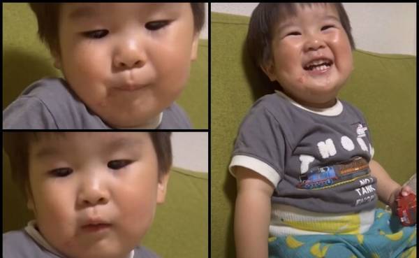 249万回再生！「ペコッ…ペコッ…」2歳児がコッペパンと言おうとしたら…パパも爆笑の結末に！ ？
