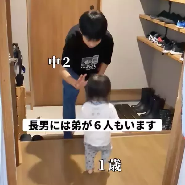 1336万回再生！【7男2女の大家族】7男の「初めて」に気づいた長男⇒感動の展開に、思わず…！？