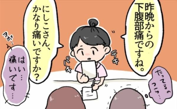 「かなり痛いですか？」激痛に耐えながら受付スタッフの質問に答えた結果…？＜卵巣出血にご用心＞