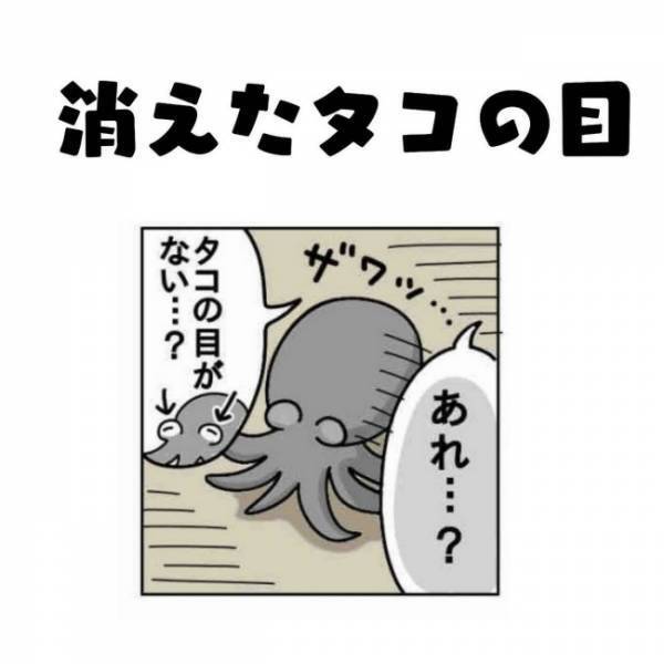 「あれっ？タコの目がなくなった！？」ママが周りを見渡すと、とんでもない場所で見つかって…！？