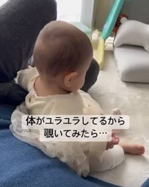 127万回再生！かわいすぎ♡パパと一緒に過ごす赤ちゃん→心地よくて見せたまさかの姿とは？