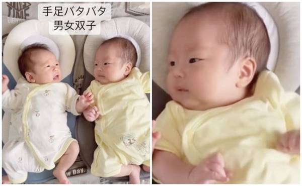 男女の双子ベビーの姿に悶絶！ずっと見ちゃう …「かわいい♡」「懐かしい！」の声多数！