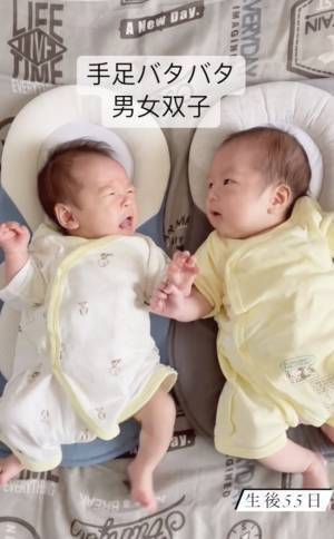 男女の双子ベビーの姿に悶絶！ずっと見ちゃう …「かわいい♡」「懐かしい！」の声多数！