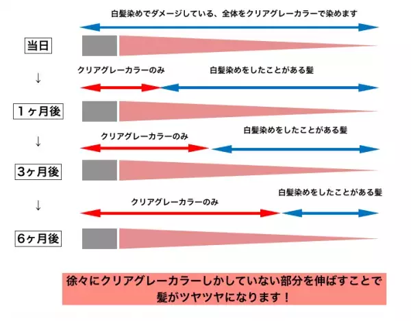 【脱白髪染め】30代40代50代の方へオススメの白髪を明るく染める＃クリアグレイカラーとは？