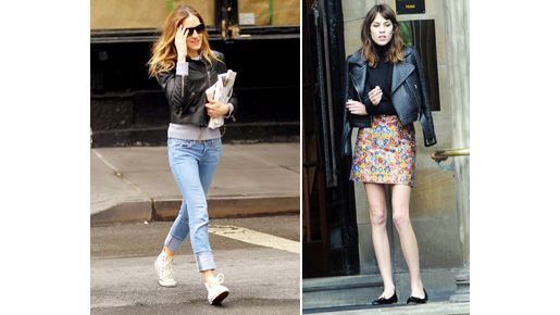 デキる女風、甘辛MIX、大人カジュアル…参考にしたいセレブのレザージャケット術