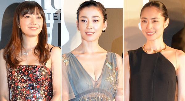 【東京国際映画祭】宮沢りえ＆菅野美穂＆深津絵里　寒空の下で闘う女たちの“ドレス”