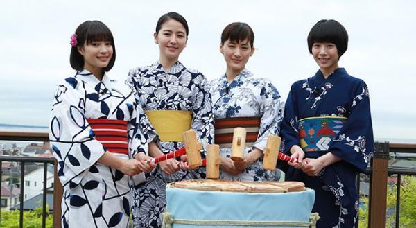 『海街diary』四姉妹がカンヌ後初、勢ぞろい！  浴衣姿で大ヒット祈願