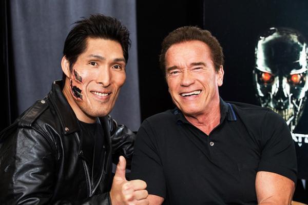 シュワ×篠原信一の日米ターミネーター対決!?　『ターミネーター』LAプレミア開催
