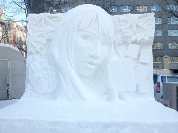 広瀬すず、さっぽろ雪まつりに参戦!? 高さ3mの“雪のすず”に感激「凄く凄く嬉しい」