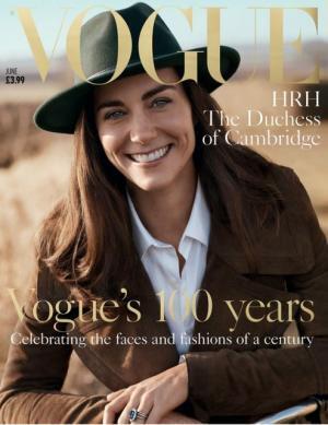 キャサリン妃、ナチュラルな笑顔でイギリス版「VOGUE」の表紙を飾る