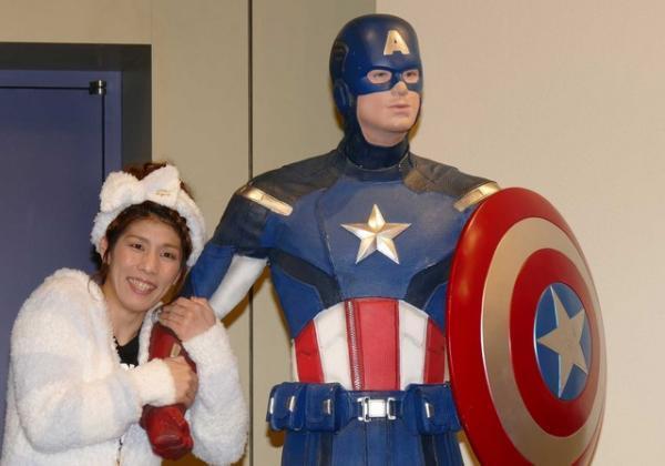 吉田沙保里選手「恋愛はリードしてほしい」　キャプテン・アメリカに乙女心全開